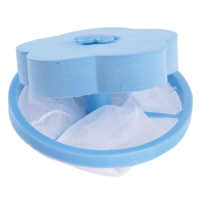 Bloem Wasmachine Haarverwijdering Waskogel Drijvende Filter Netzak Gemakkelijk Schoon te Maken Blauw blauw