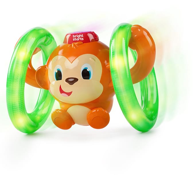 Baby speeltje roll & glow monkey - Bright Starts - vanaf 6 maanden