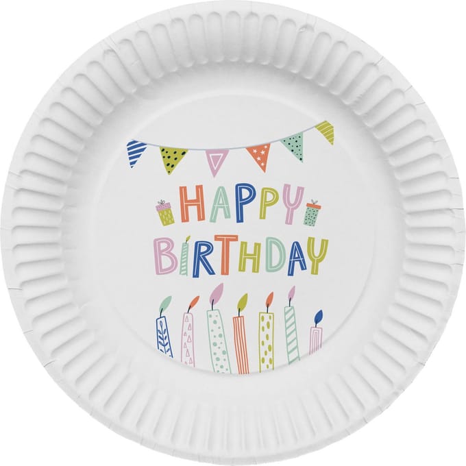 Folat - Borden (papier) - Eco Party 23 cm - (8 stuks)