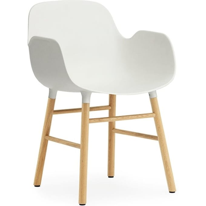 Normann Copenhagen - Form fauteuil met houten frame - eiken - wit
