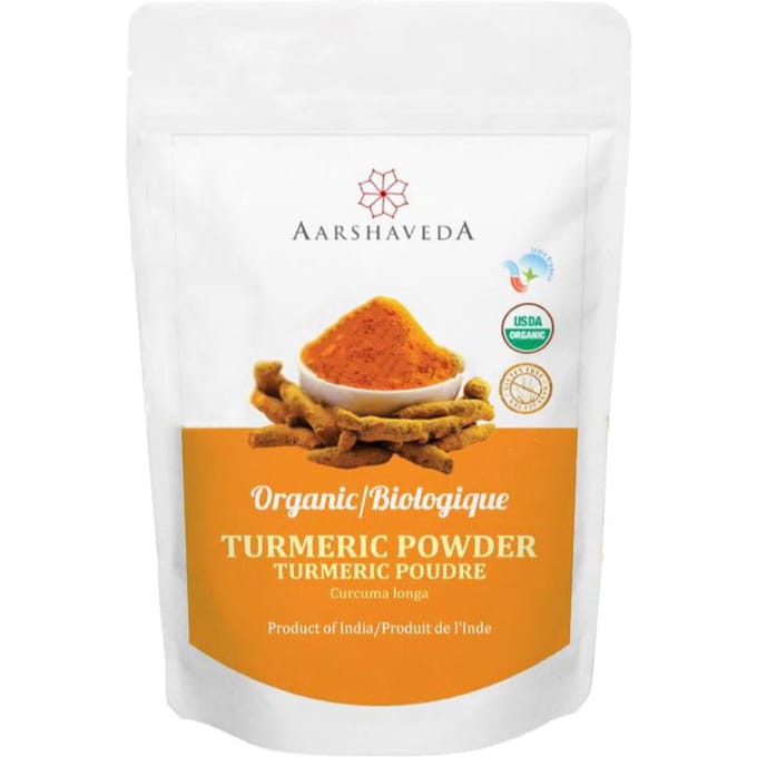 Curcuma moulu (200g), Poudre de curcuma biologique, Aarshaveda 1x200g white