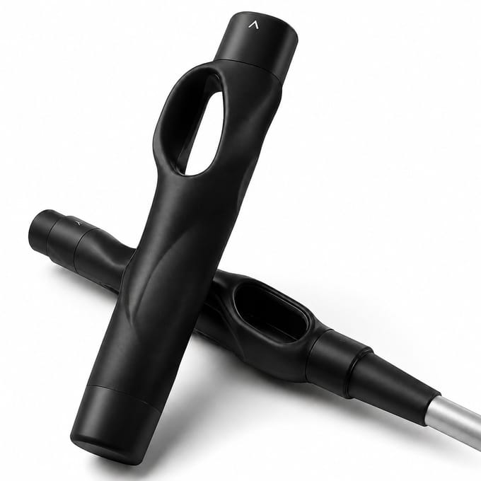 BOTC Golf Grip Trainer - Golf Trainingshulp - Ergonomische Grip Trainer voor Consistente Swing & Betere Controle - Zwart