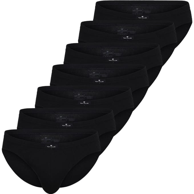TOM TAILOR - Texas - 7-Pack - Heren Slip - Zwart