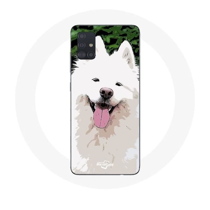 Case voor Samsung Galaxy A71 Samojeed wit hondenras