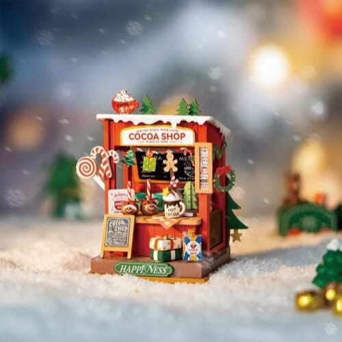 Robotime Cocoa Shop - Miniatuurhuisje bouwpakket voor Kerst - DS042