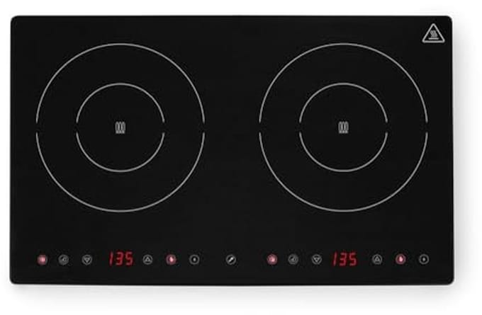 Inductie kookplaat - Dubbele zone - Koken en verwarmen - Boost modus - 60x40 cm - Zwart