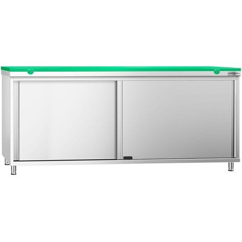 GGM Gastro RVS Werkkast PREMIUM - 2000x600mm - met 2 schuifdeuren groen