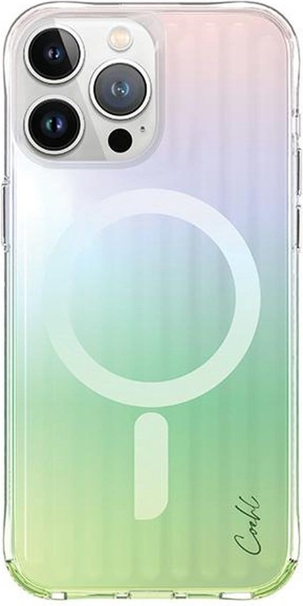 UNIQ Coehl Linear Back Cover hoesje met MagSafe voor Apple iPhone 15 Pro Max - Opaal/Glanzend