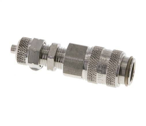 RVS 306L DN 5 Luchtkoppeling Snelkoppeling 4x6 mm Push-On Schotkoppeling - CLS5-NB-SSL-P-4