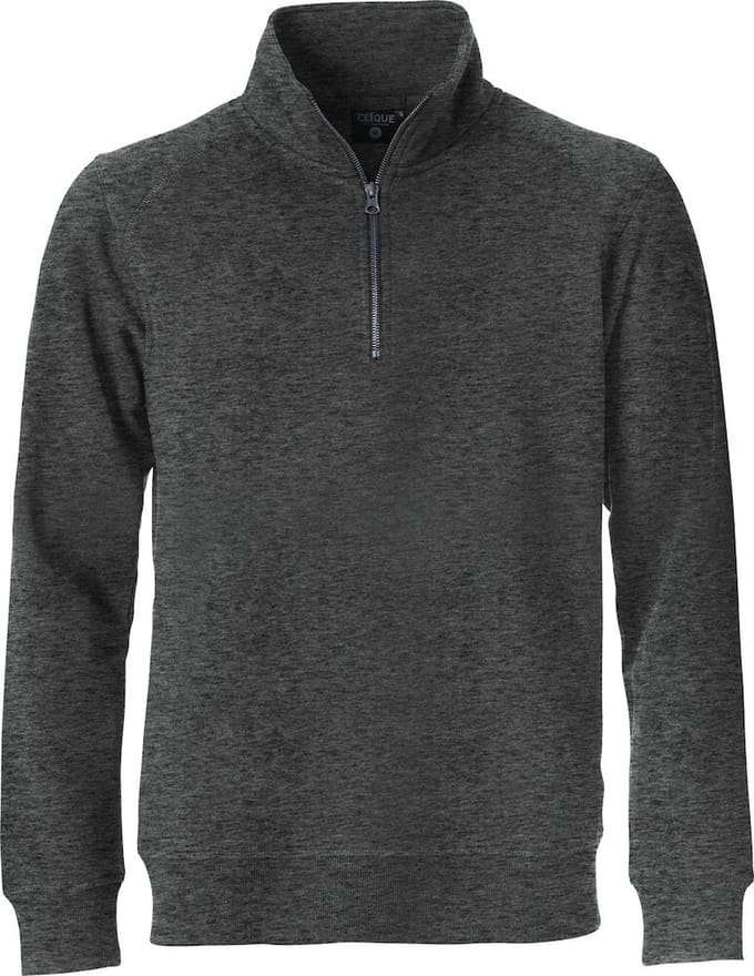 Clique Classic Half Zip 021043 - Antraciet Melange - 5XL