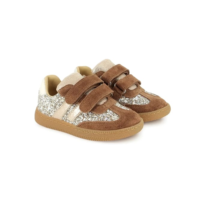 Velours-glitter sneakers voor kinderen Shoo Pom Yuzu Lo Scratch
