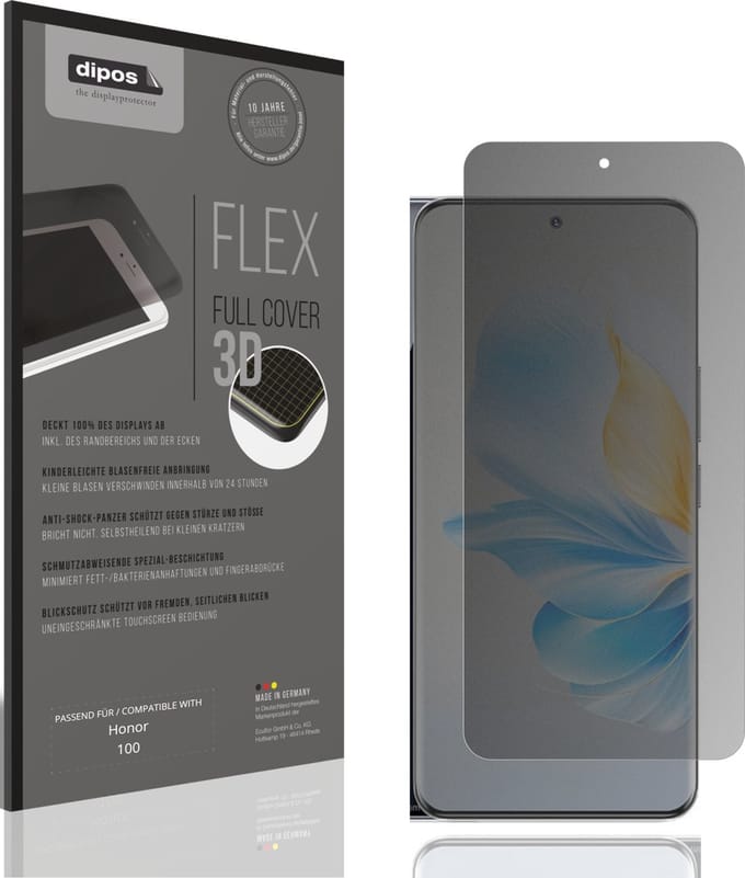 dipos FLEX – Matte Privacy Screenprotector geschikt voor Honor 100 | Volledige Schermbescherming | Case-Friendly