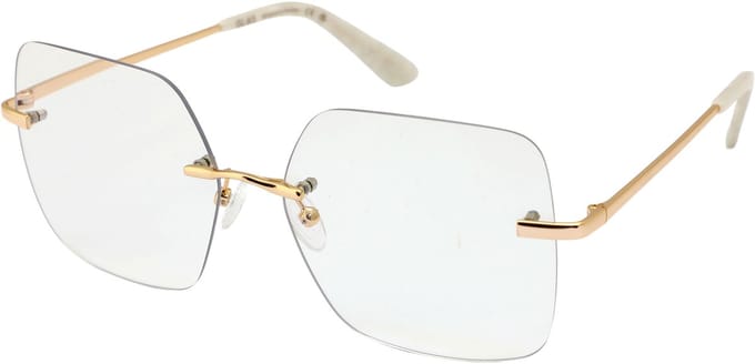 leesbril-Glas-BILLIE RIMLESS-Goud-+1.00