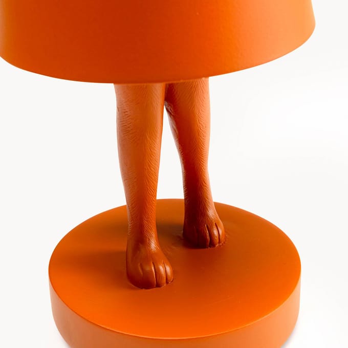 KARE LED-batterijlamp Animal Rabbit, oranje, IP54, 29 cm