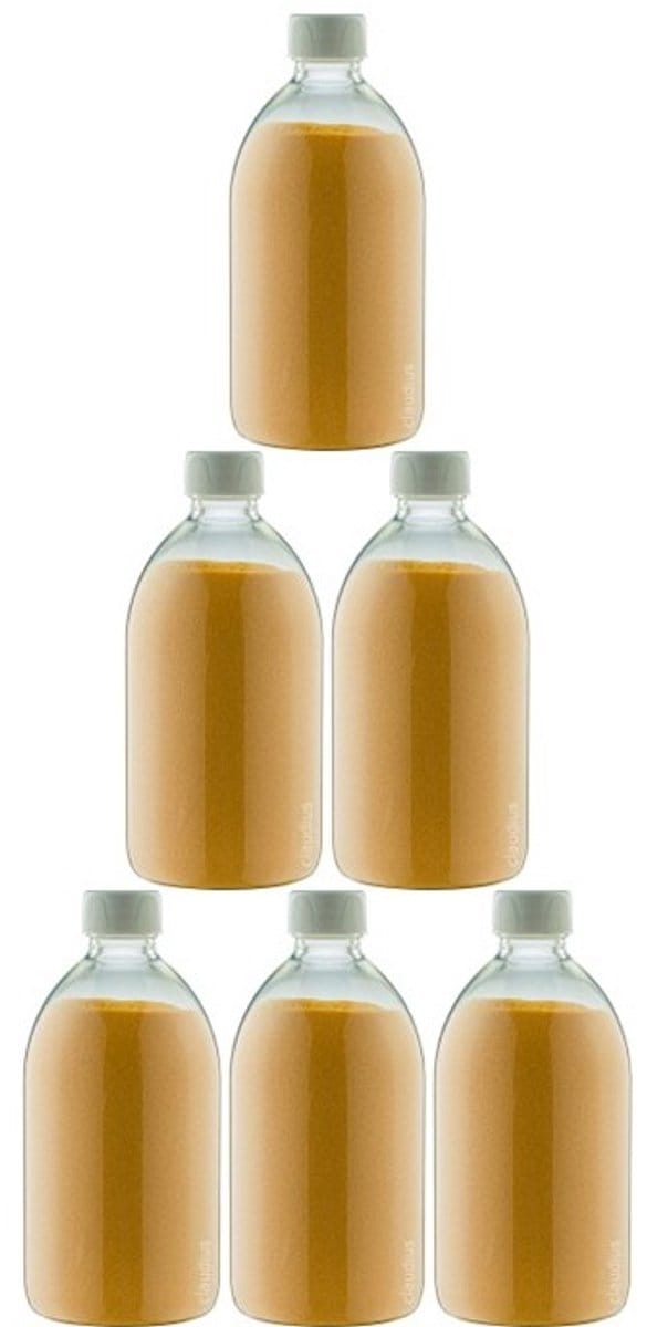 Scrubzout Appel-kaneel - 650 gram - Fles met witte dop - set van 6 stuks - Hydraterende Lichaamsscrub