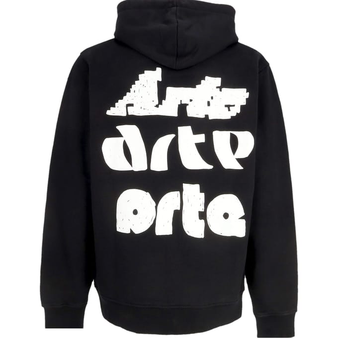 Mannen lichtgewicht Hoodie Multi Logo Afdrukken Hoodie Black