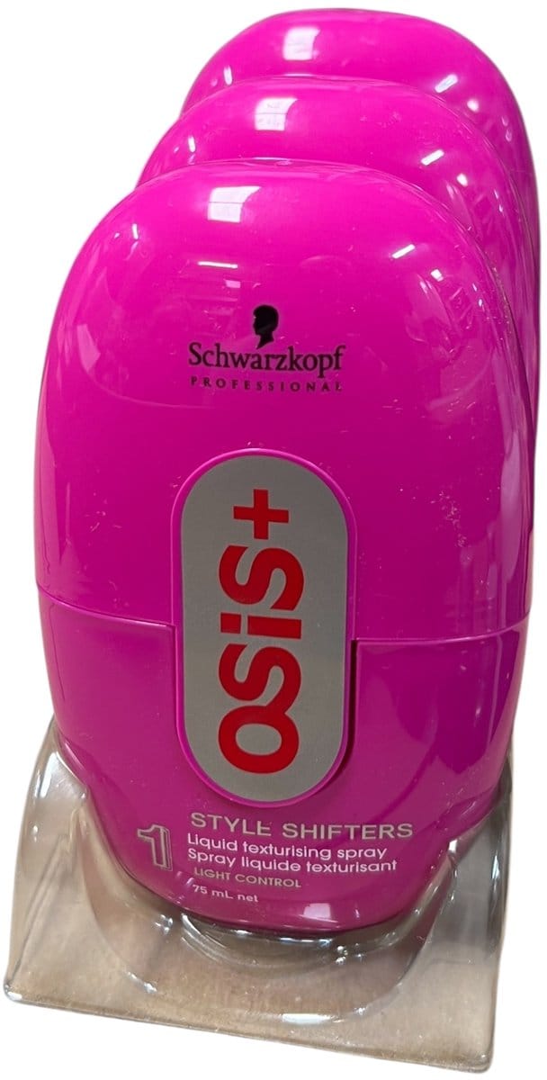 3x Schwarzkopf Osis+ Style Shifters 1 Liquid Texturising Spray 75ml