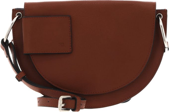 FREDsBRUDER Leren Schoudertas Olivia Saddle Bag Golden Brown Bruine
