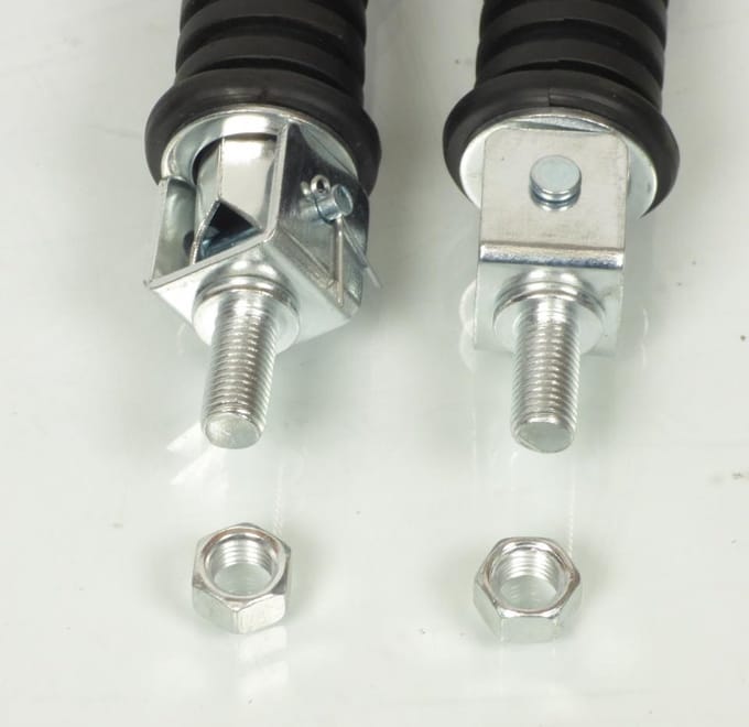 Paar voetsteunen zwart rond inklapbaar TNT Ø10mm voor motor tweewieler Nieuw