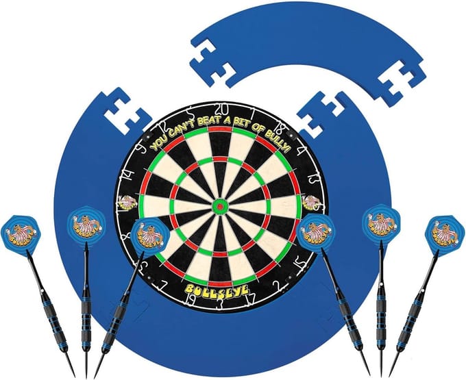 Dartbord Set met Surround, Oche Sticker en 2 Sets Steeltip Darts voor Thuis