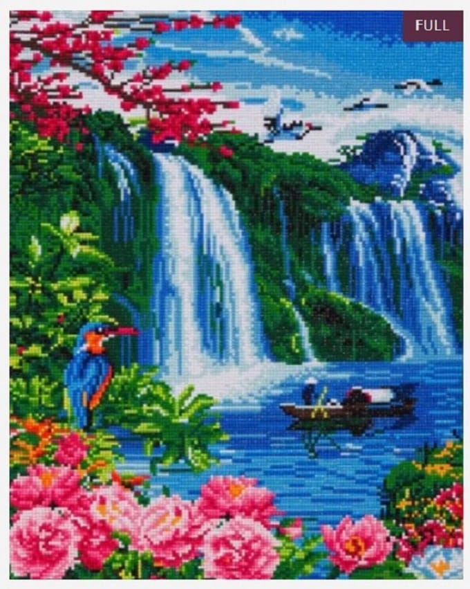 Diamond Painting Wonderfull waterfall - 40 x 50 cm