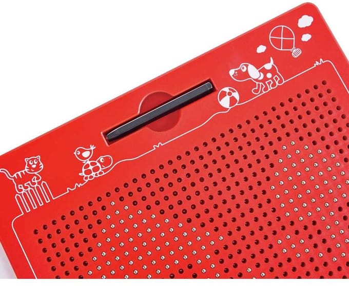 Hape Magnetisch Tekenbord Groot Rood - Tekentafel voor Kinderen vanaf 4 Jaar