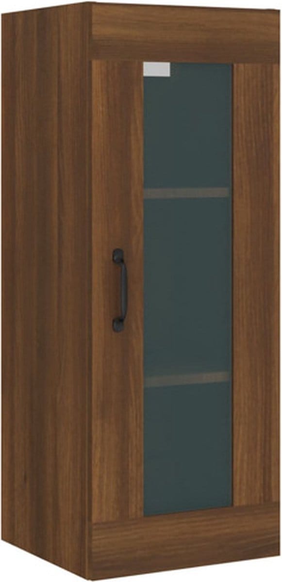 vidaXL - Wandkast - 34,5x34x90 - cm - bruin - eikenkleur