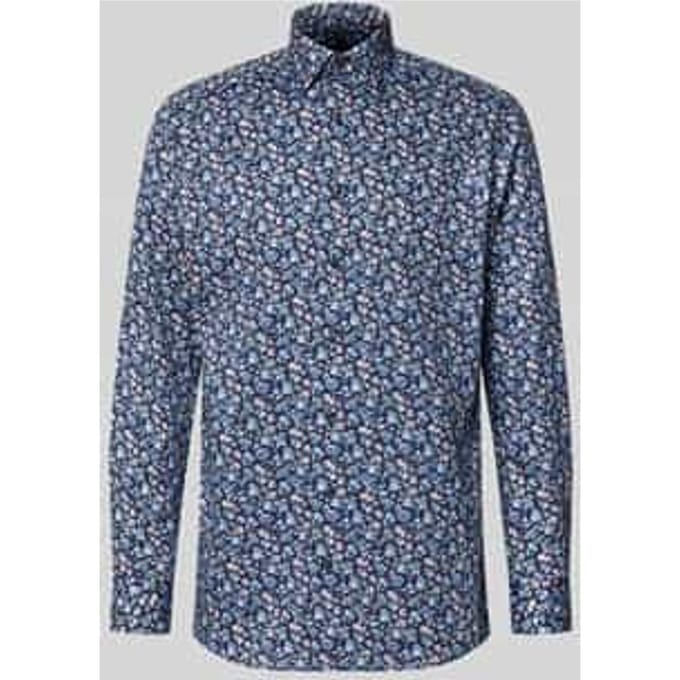 OLYMP Luxor Overhemd, Modern Fit, New Kent, Marineblauw