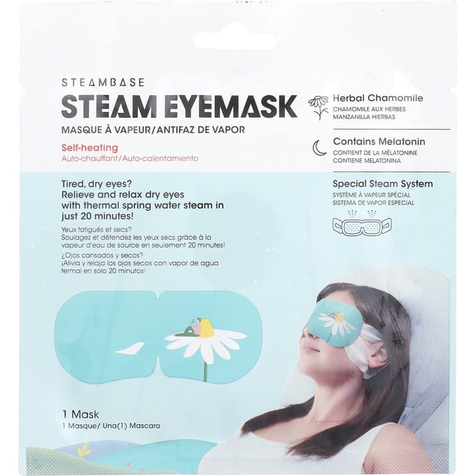 Steambase, steam eye mask, herb chamomile, 1 mask white