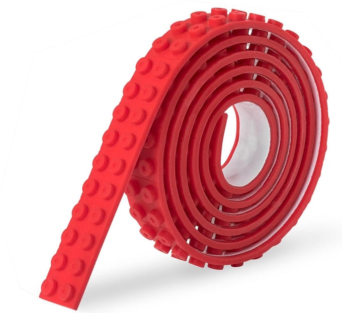Sinji Play Stick & Brick - Flexibel Speelgoedtape - Tape – Rood
