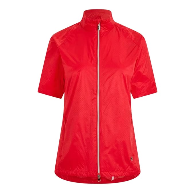 Calvin Klein Dames Perforated Regular Golf Windjack (Poppy)