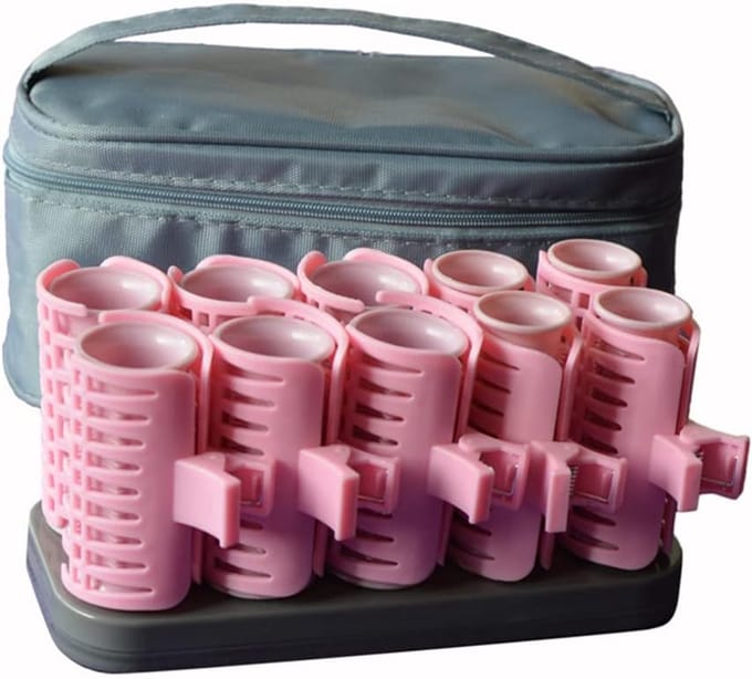 Verwarmde Haarrollers - Krulset - Snel Krullen - 1 Minuut Opwarmen - 10 Stuks - Zwart