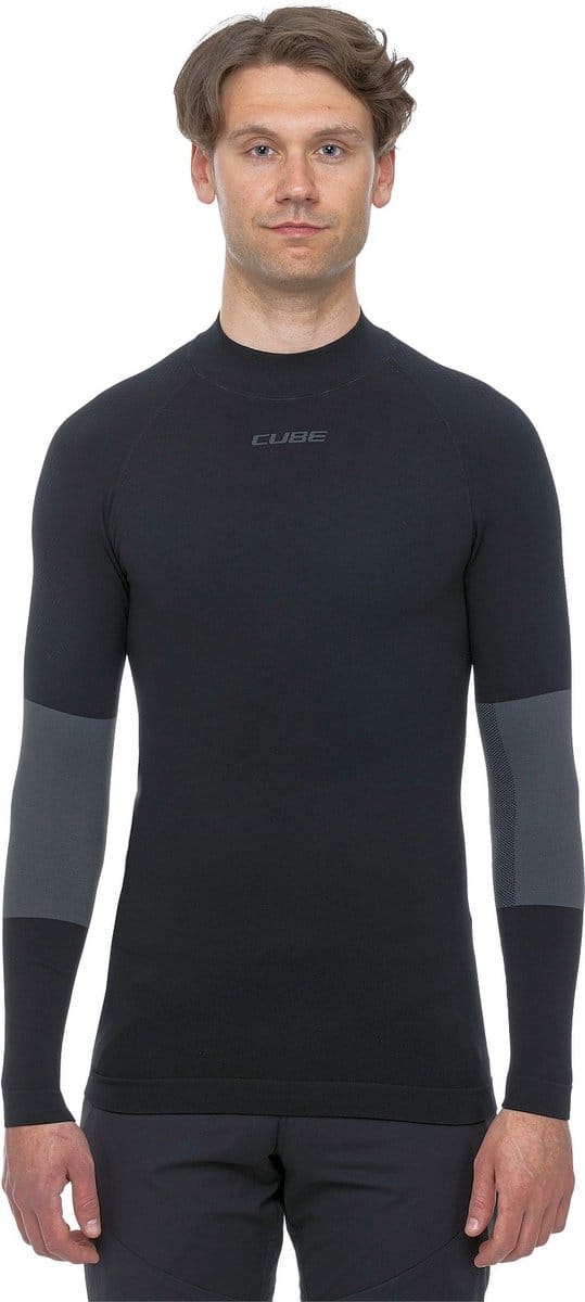 CUBE Fietsshirt BASELAYER RACE BE WARM L/S BLACK M/L