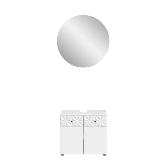 Prisma badkamercombinatie wit NB wit hoogglans MDF TZ - 37x60x187cm