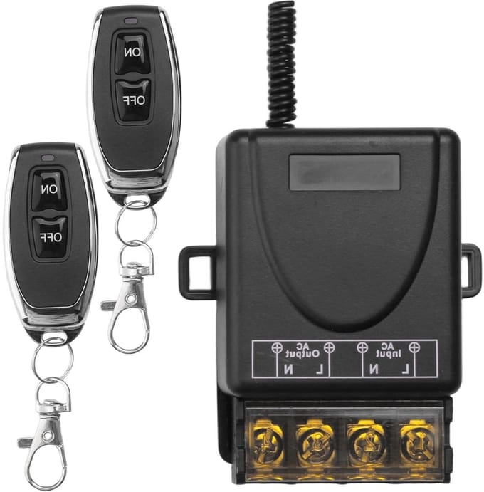Draadloze Afstandsbediening - RF Schakelaar - Apparaten Bediening - Hoog Vermogen 30A - 50 m Bereik - Wit