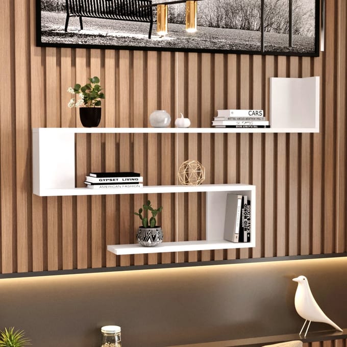 Wandplank Kitee 120x14,5x71,5cm wit