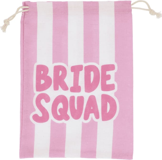 Riethmüller - Cadeautasje - bride squad - she said yaass - roze/wit