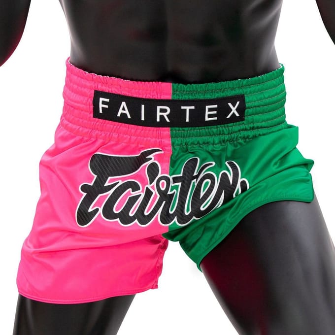 Fairtex BS1911 Serie - Muay Thai Shorts - Róż/Zielone - L