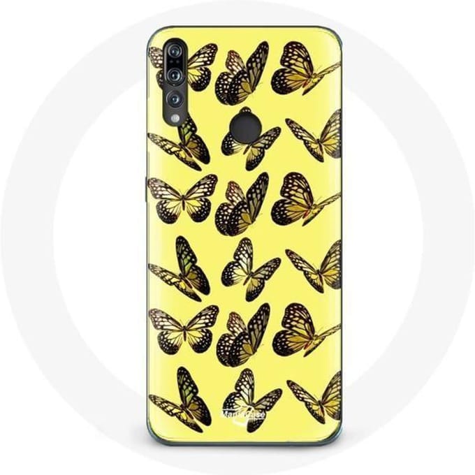 Coque pour Huawei P30 Lite - Papillons - Jaune - Souple - Protection - Mixte jaune