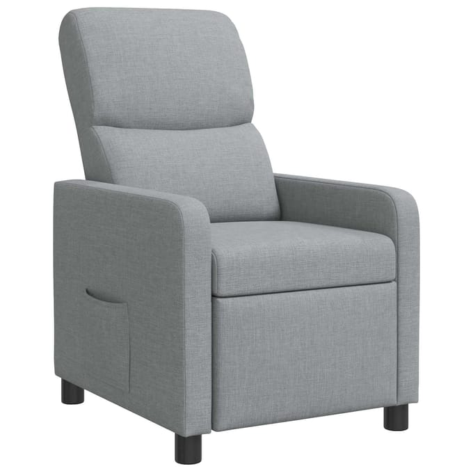 vidaXL - Recliner - Lichtgrijs - Polyester
