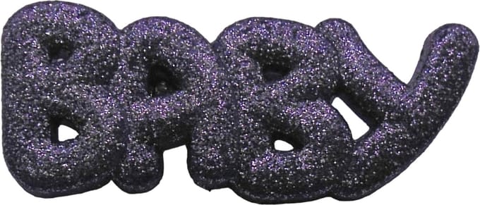 Broche kinderen paars glitter - baby