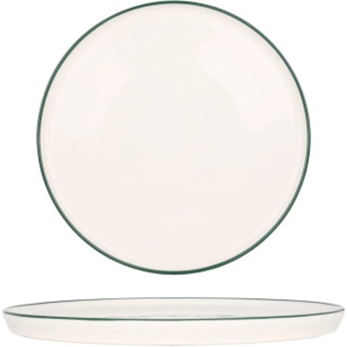 Rinart Dessertbord - Green Edge - Porselein - 24 cm - set van 6