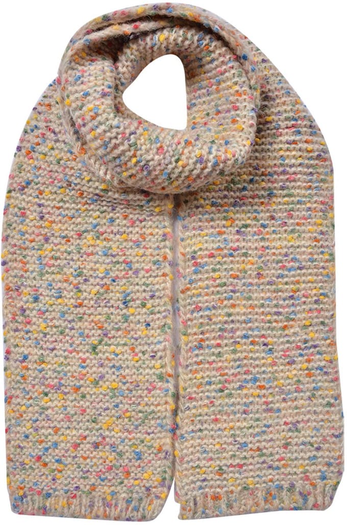 Clayre & Eef Wintersjaal Dames 14x146 cm Beige Synthetisch