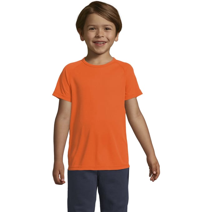 SOLS Kinderen/Kinderen Sportief Raglan T-shirt (Neon Oranje)