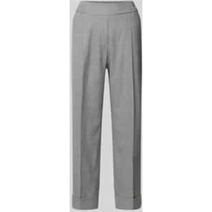 Broek met omslag en persplooien, model 'Maikito Pepita'