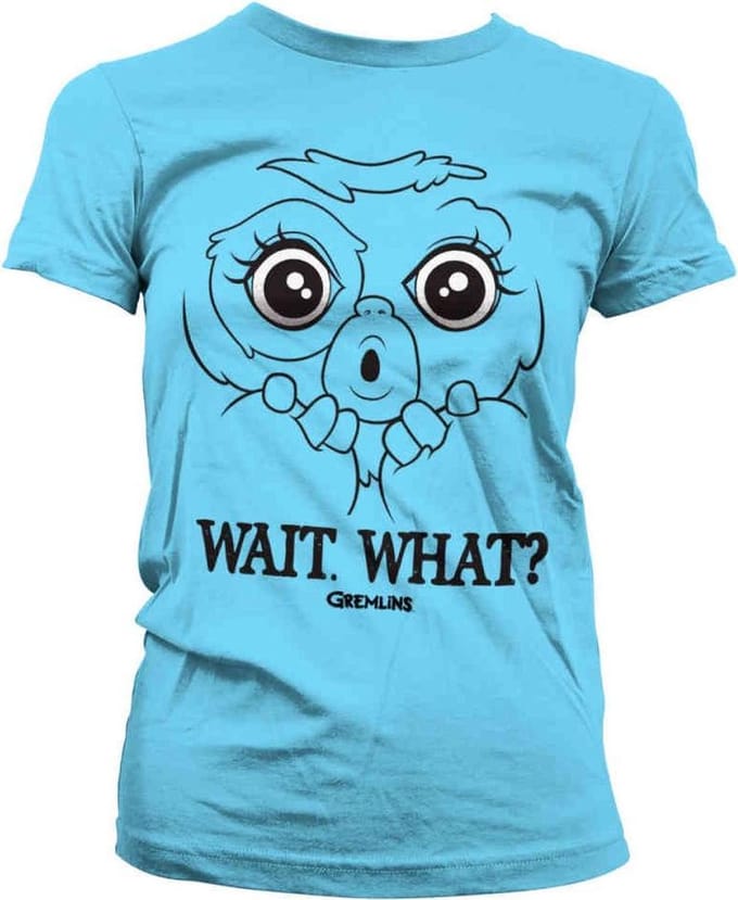 Gremlins Dames Tshirt -S- Wait. What? Blauw