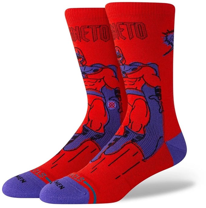 Stance heren casual sokken magneto crew rood & paars (Marvel)