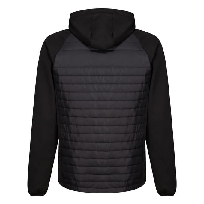 Regatta Heren Navigate Hybride Hooded Jacket (Zwart/Klassiek Rood)