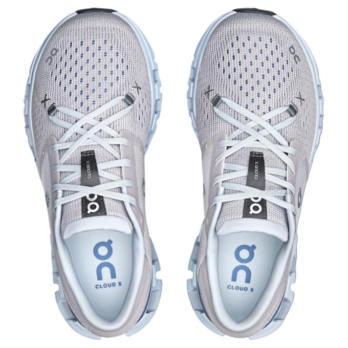 ON Cloud X 4 Silver Chambray Dames Sneakers Grijs 3WE30073278 36 white