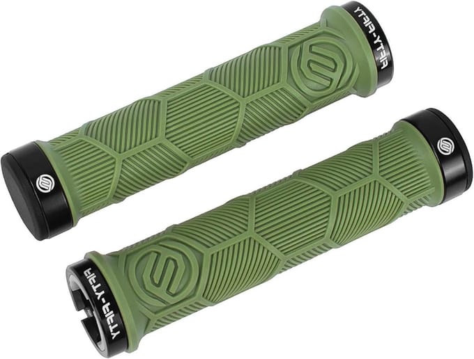 MTB Handvatten voor Fietsen, Antislip Rubber Grip voor Mountainbikes, Dubbele Lock-on Handgrepen voor Enduro, Downhill en E-Bikes